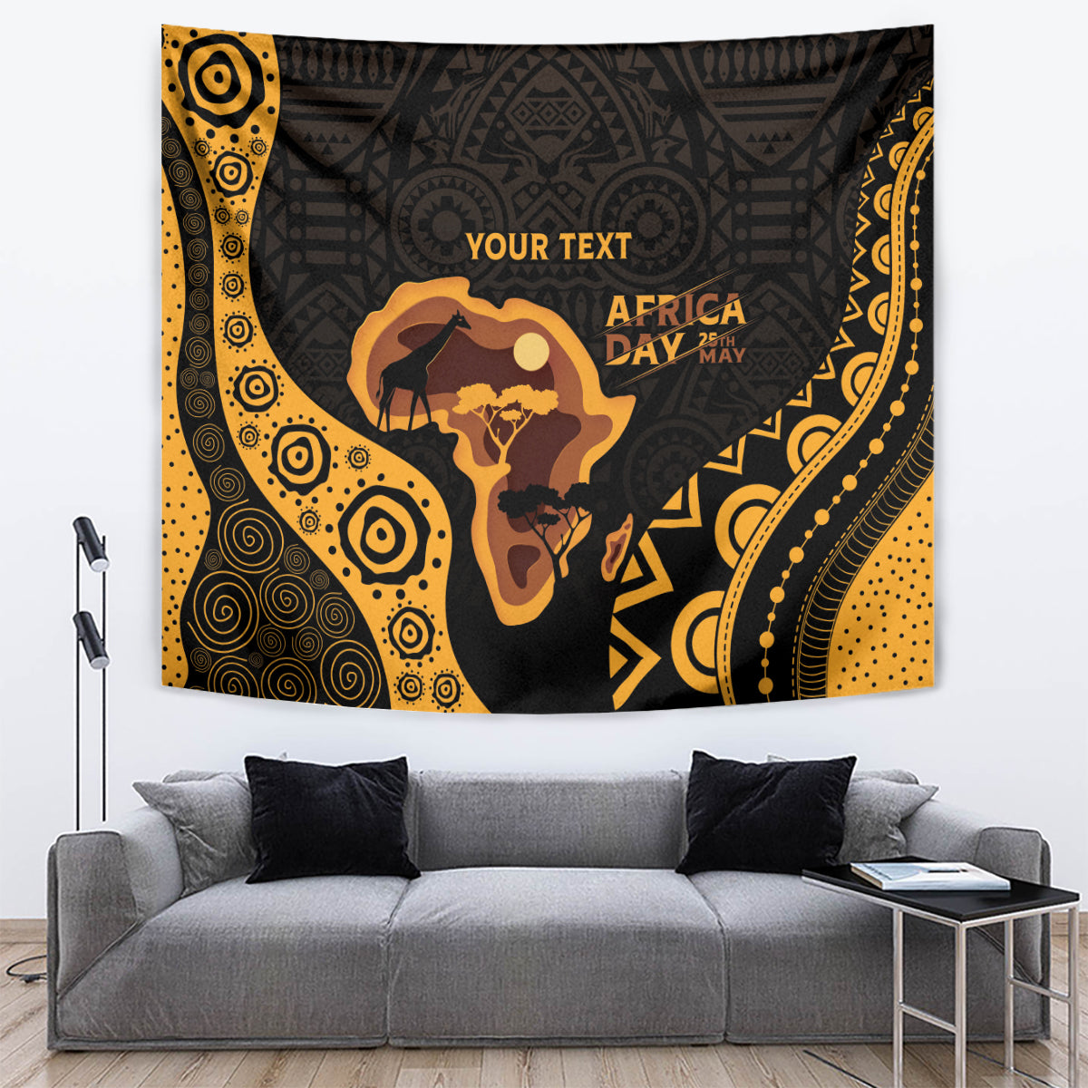 Africa Day Personalized Tapestry Ethnic Retro Style - Wonder Print Shop