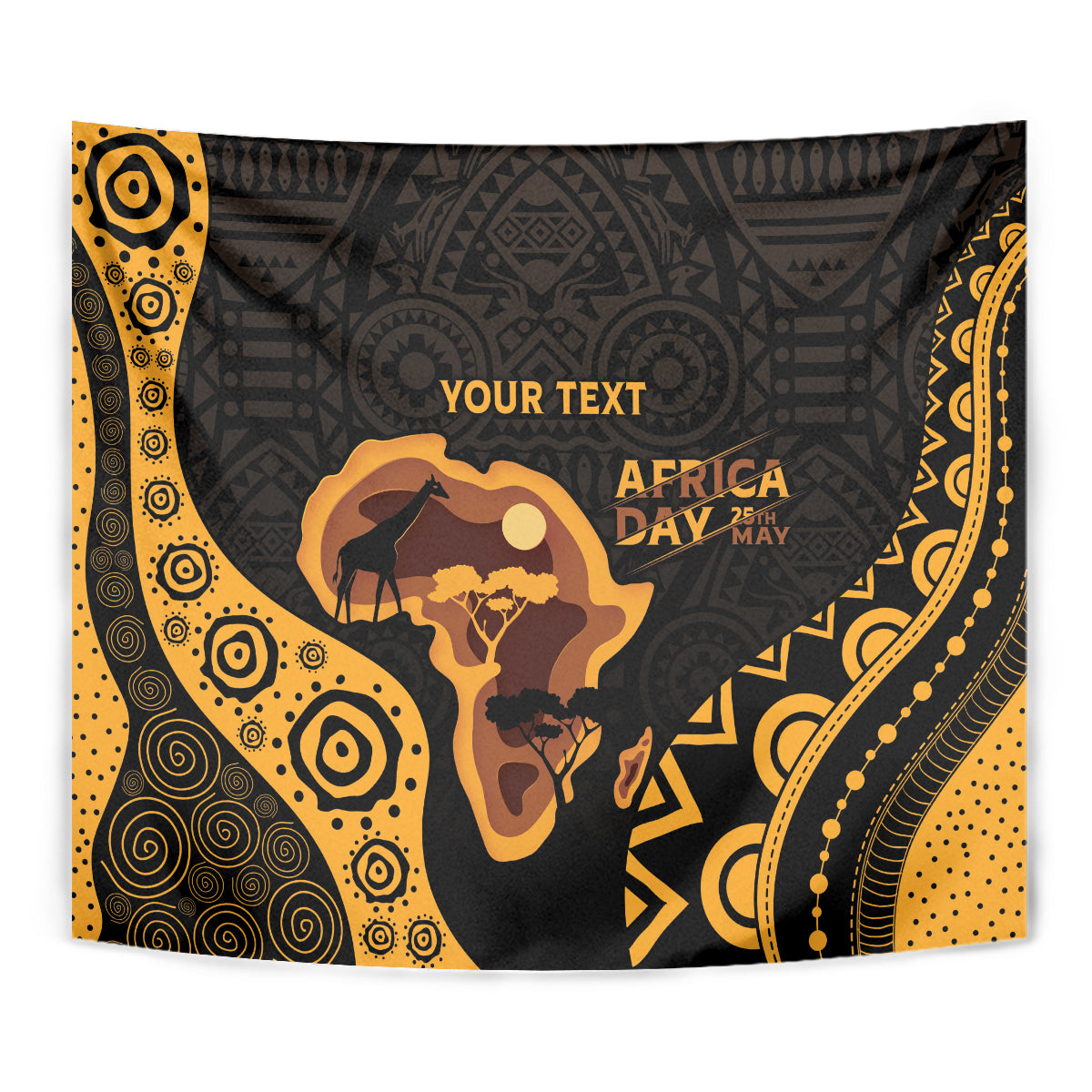 Africa Day Personalized Tapestry Ethnic Retro Style - Wonder Print Shop