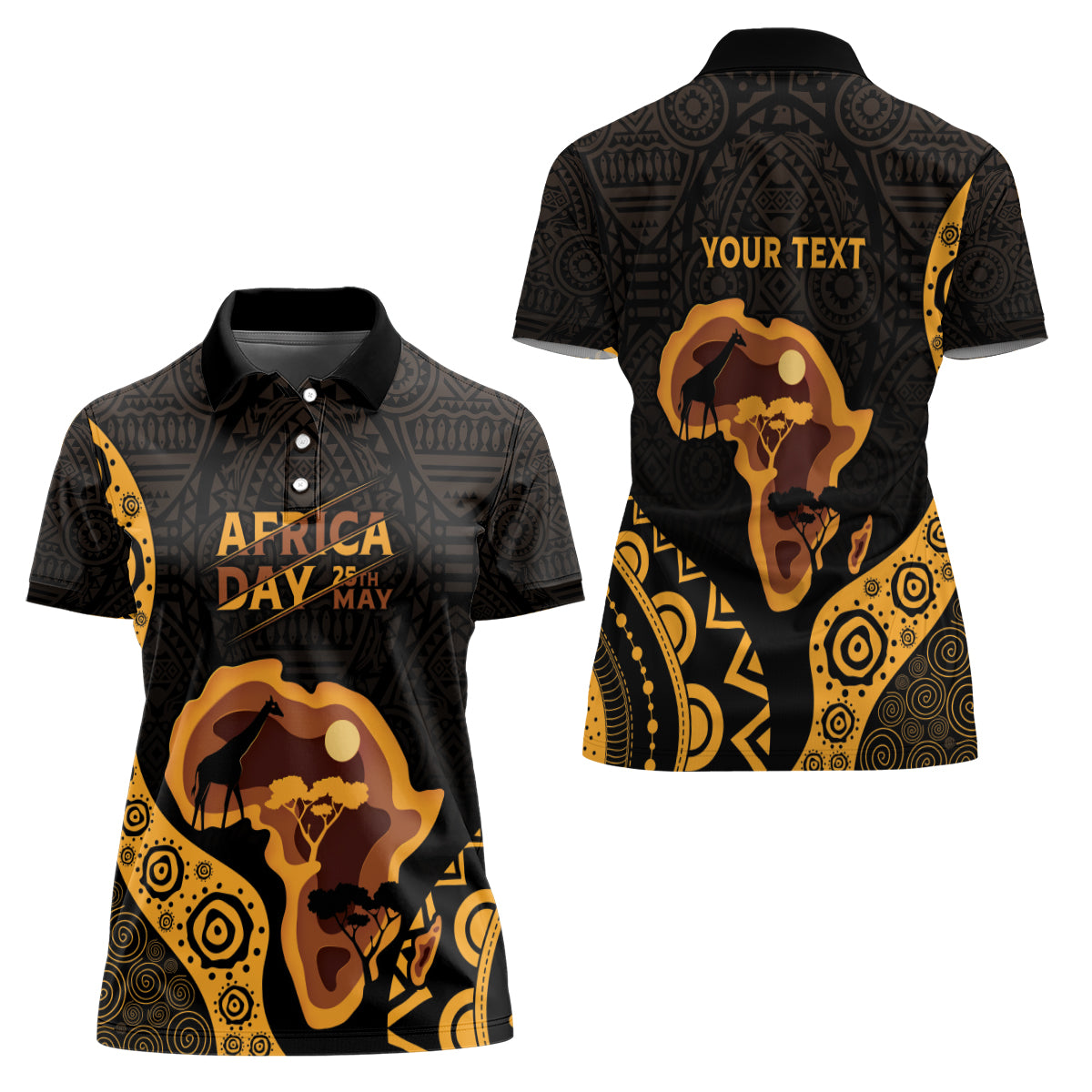 Africa Day Personalized Women Polo Shirt Ethnic Retro Style - Wonder Print Shop