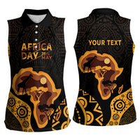 Africa Day Personalized Women Sleeveless Polo Shirt Ethnic Retro Style - Wonder Print Shop