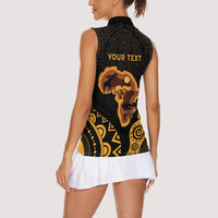 Africa Day Personalized Women Sleeveless Polo Shirt Ethnic Retro Style - Wonder Print Shop