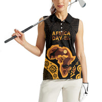 Africa Day Personalized Women Sleeveless Polo Shirt Ethnic Retro Style - Wonder Print Shop