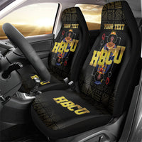 HBCU Grad Personalized Queen Poker Card Car Seat Cover Golden Pattern