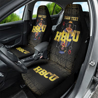 HBCU Grad Personalized Queen Poker Card Car Seat Cover Golden Pattern