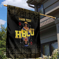 HBCU Grad Personalized Queen Poker Card Garden Flag Golden Pattern
