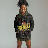 HBCU Grad Personalized Queen Poker Card Hoodie Dress Golden Pattern