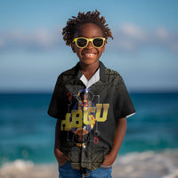 HBCU Grad Personalized Queen Poker Card Kid Hawaiian Shirt Golden Pattern