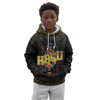 HBCU Grad Personalized Queen Poker Card Kid Hoodie Golden Pattern