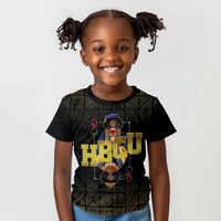 HBCU Grad Personalized Queen Poker Card Kid T shirt Golden Pattern