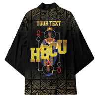 HBCU Grad Personalized Queen Poker Card Kimono Golden Pattern