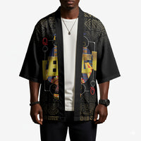 HBCU Grad Personalized Queen Poker Card Kimono Golden Pattern