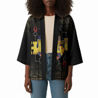 HBCU Grad Personalized Queen Poker Card Kimono Golden Pattern