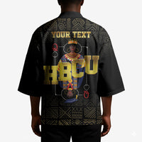 HBCU Grad Personalized Queen Poker Card Kimono Golden Pattern