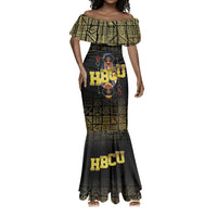 HBCU Grad Personalized Queen Poker Card Mermaid Dress Golden Pattern