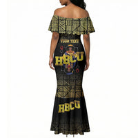 HBCU Grad Personalized Queen Poker Card Mermaid Dress Golden Pattern