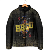 HBCU Grad Personalized Queen Poker Card Padded Jacket Golden Pattern