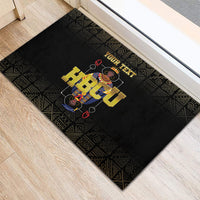 HBCU Grad Personalized Queen Poker Card Rubber Doormat Golden Pattern