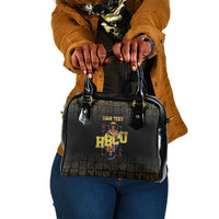 HBCU Grad Personalized Queen Poker Card Shoulder Handbag Golden Pattern