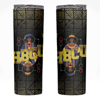 HBCU Grad Personalized Queen Poker Card Skinny Tumbler Golden Pattern