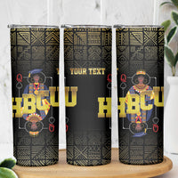HBCU Grad Personalized Queen Poker Card Skinny Tumbler Golden Pattern