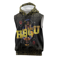HBCU Grad Personalized Queen Poker Card Sleeveless Zip Hoodie Golden Pattern