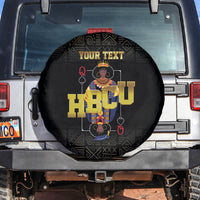 HBCU Grad Personalized Queen Poker Card Spare Tire Cover Golden Pattern