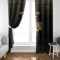 HBCU Grad Personalized Queen Poker Card Window Curtain Golden Pattern