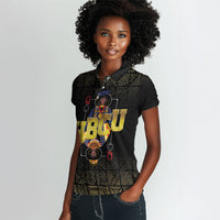 HBCU Grad Personalized Queen Poker Card Women Polo Shirt Golden Pattern