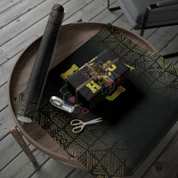 HBCU Grad Personalized Queen Poker Card Wrapping Paper Golden Pattern