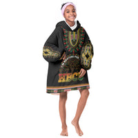 I'm Rooting For Every HBCU Dashiki Style Kid Wearable Blanket Hoodie