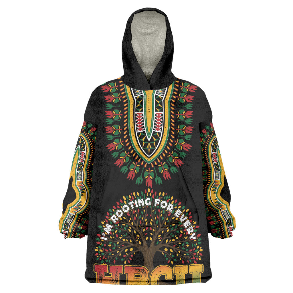 I'm Rooting For Every HBCU Dashiki Style Kid Wearable Blanket Hoodie