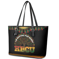 I'm Rooting For Every HBCU Dashiki Style Leather Tote Bag