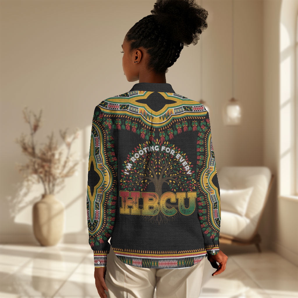 I'm Rooting For Every HBCU Dashiki Style Women Casual Shirt