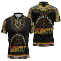 I'm Rooting For Every HBCU Dashiki Style Zipper Polo Shirt