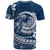 Polynesian Plumeria T Shirt Ride The Waves - Navy Blue - Wonder Print Shop