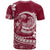Polynesian Plumeria T Shirt Ride The Waves - Burgundy - Wonder Print Shop