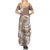 Polynesian Plumeria Summer Maxi Dress Ride The Waves - Beige - Wonder Print Shop