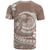 Polynesian Plumeria T Shirt Ride The Waves - Beige - Wonder Print Shop