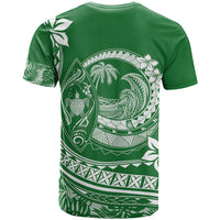 Polynesian Plumeria T Shirt Ride The Waves - Green - Wonder Print Shop