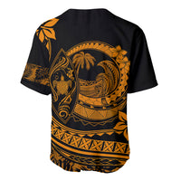 Polynesian Plumeria Baseball Jersey Ride The Waves - Orange LT7 - Wonder Print Shop