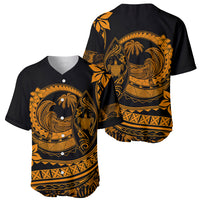 Polynesian Plumeria Baseball Jersey Ride The Waves - Orange LT7 - Wonder Print Shop