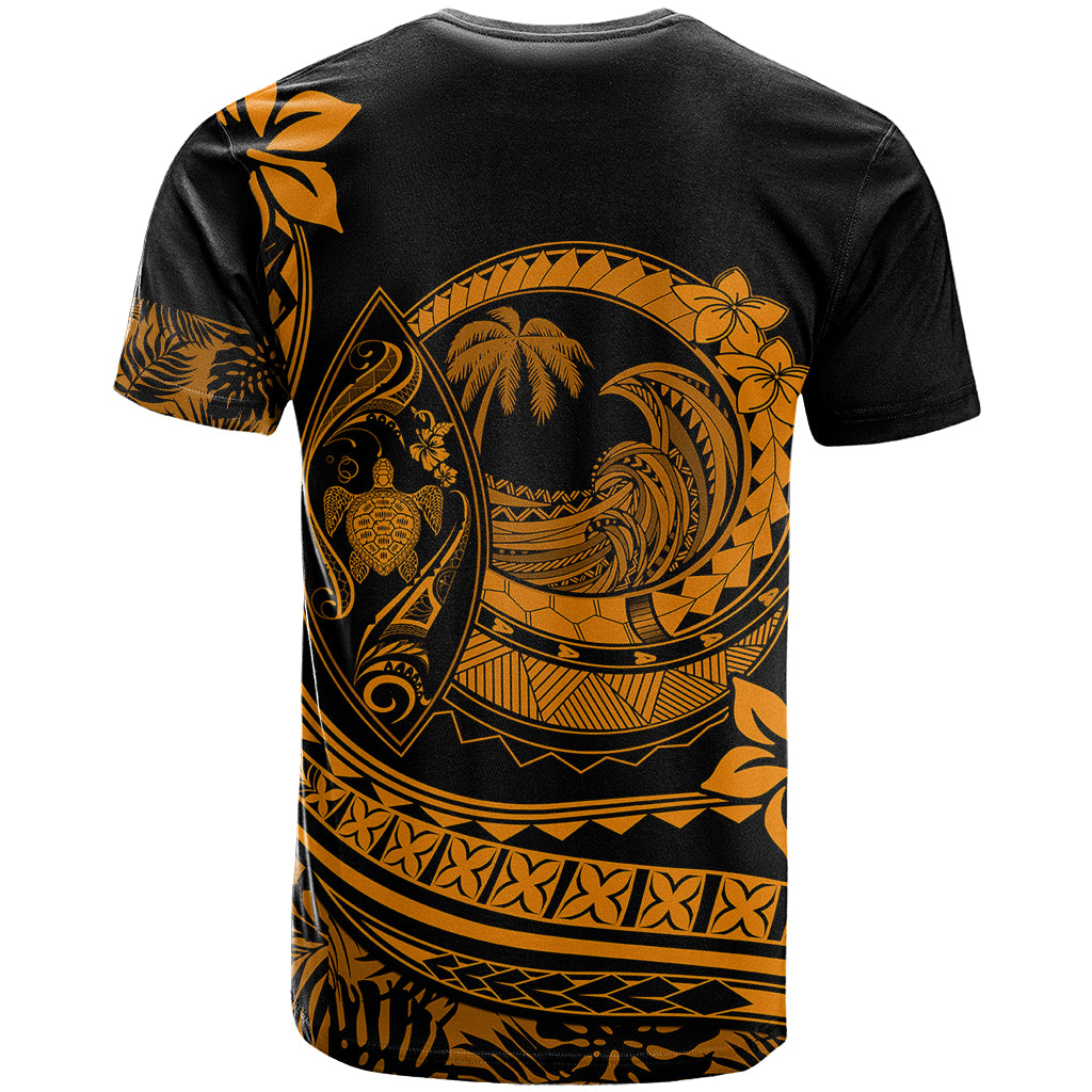 Polynesian Plumeria T Shirt Ride The Waves - Orange - Wonder Print Shop