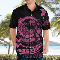 Polynesian Plumeria Hawaiian Shirt Ride The Waves - Pink - Wonder Print Shop
