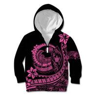 Polynesian Plumeria Kid Hoodie Ride The Waves - Pink - Wonder Print Shop