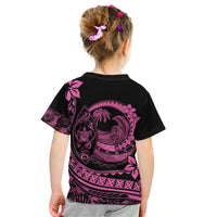 Polynesian Plumeria Kid T Shirt Ride The Waves - Pink - Wonder Print Shop