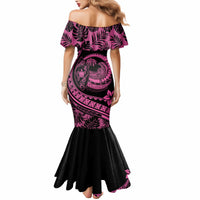 Polynesian Plumeria Mermaid Dress Ride The Waves - Pink - Wonder Print Shop
