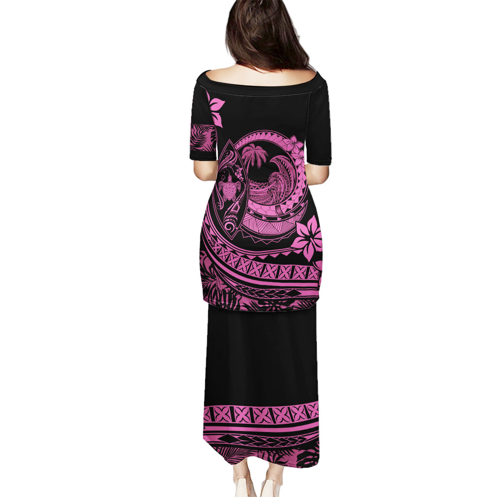 Polynesian Plumeria Puletasi Ride The Waves - Pink - Wonder Print Shop