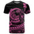Polynesian Plumeria T Shirt Ride The Waves - Pink - Wonder Print Shop