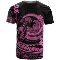 Polynesian Plumeria T Shirt Ride The Waves - Pink - Wonder Print Shop
