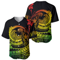 Polynesian Plumeria Baseball Jersey Ride The Waves - Reggae LT7 - Wonder Print Shop